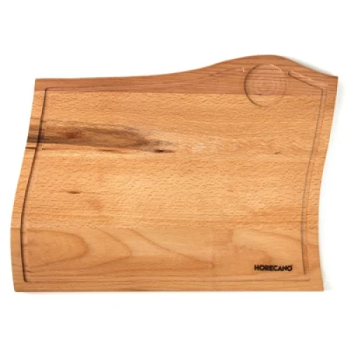 Дървена дъска за сервиране двустранна 36,5х28х1,6см