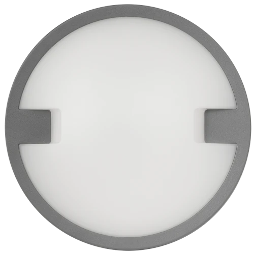 LED ВОДОУСТОЙЧИВА ПЛАФОНИЕРА КРЪГ, СИВА, 12W, 4000K, 220-240V AC, НЕУТРАЛНА СВЕТЛИНА, IP65