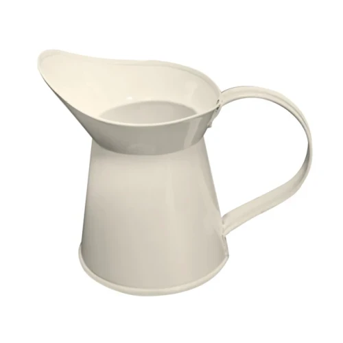 Метална декоративна кана бежова