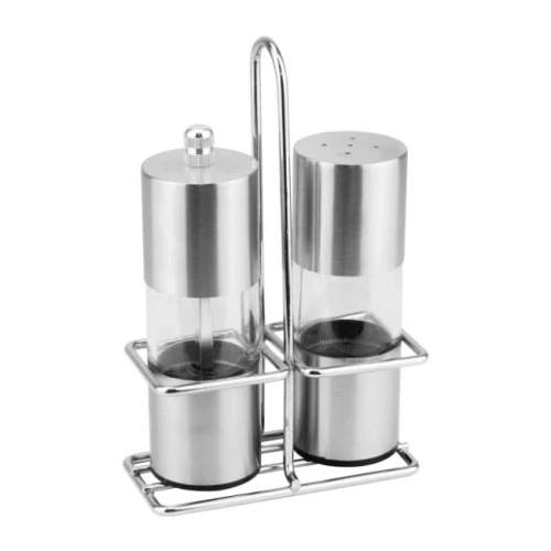 Комплект солница и мелничка 2-ка на стойка хром