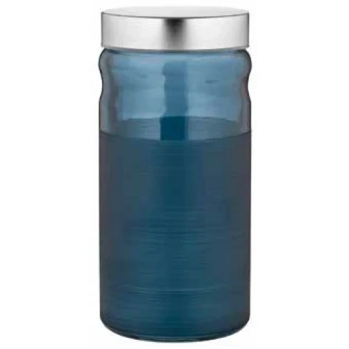 Стъклен буркан с метална капачка син