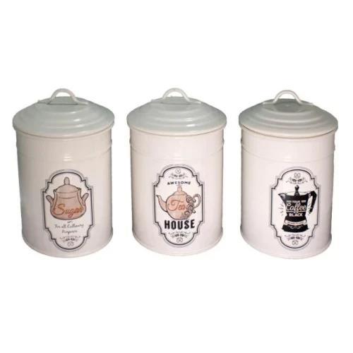 Метална кутия за съхранение на подправки бежова