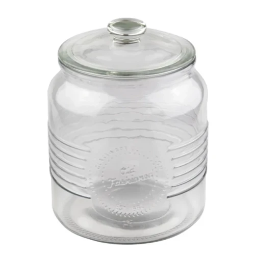 Стъклен буркан за съхранение със стъклен капак