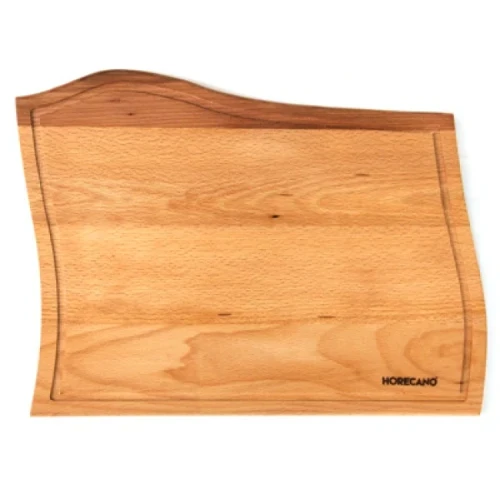 Дървена дъска за сервиране двустранна 36,5х28х1,6см