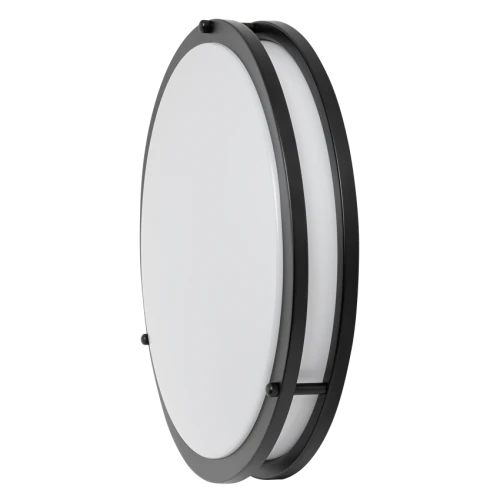 Декоративна LED плафониера 12W, 4200K, 220-240V AC, Черна, кръг, IP20