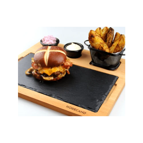 Комплект за сервиране от дървена дъска