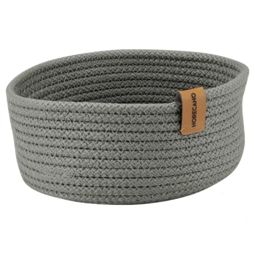 Плетен панер квадратен 19x19xh7см антрацит