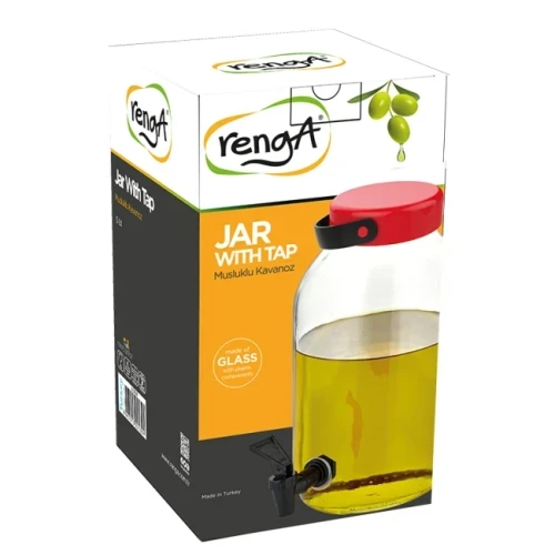 Стъклен буркан с канелка