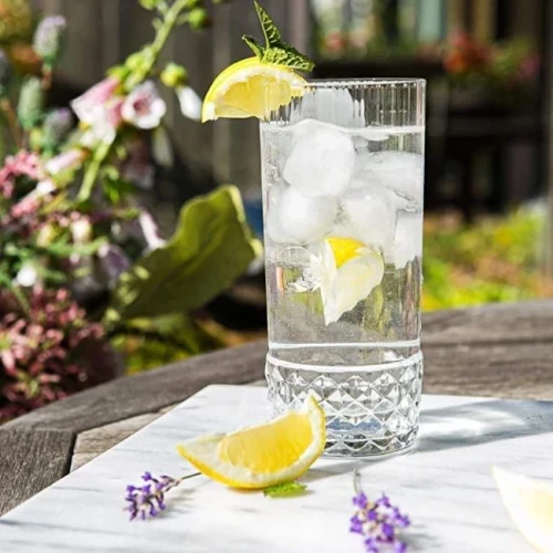 Стъклена висока чаша за коктейли / вода "LONG DRINK" 400мл